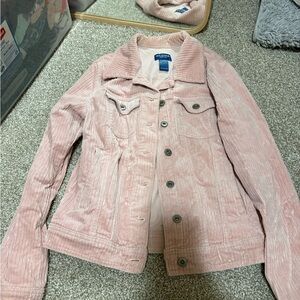 Light Pink Corduroy Jean Jacket